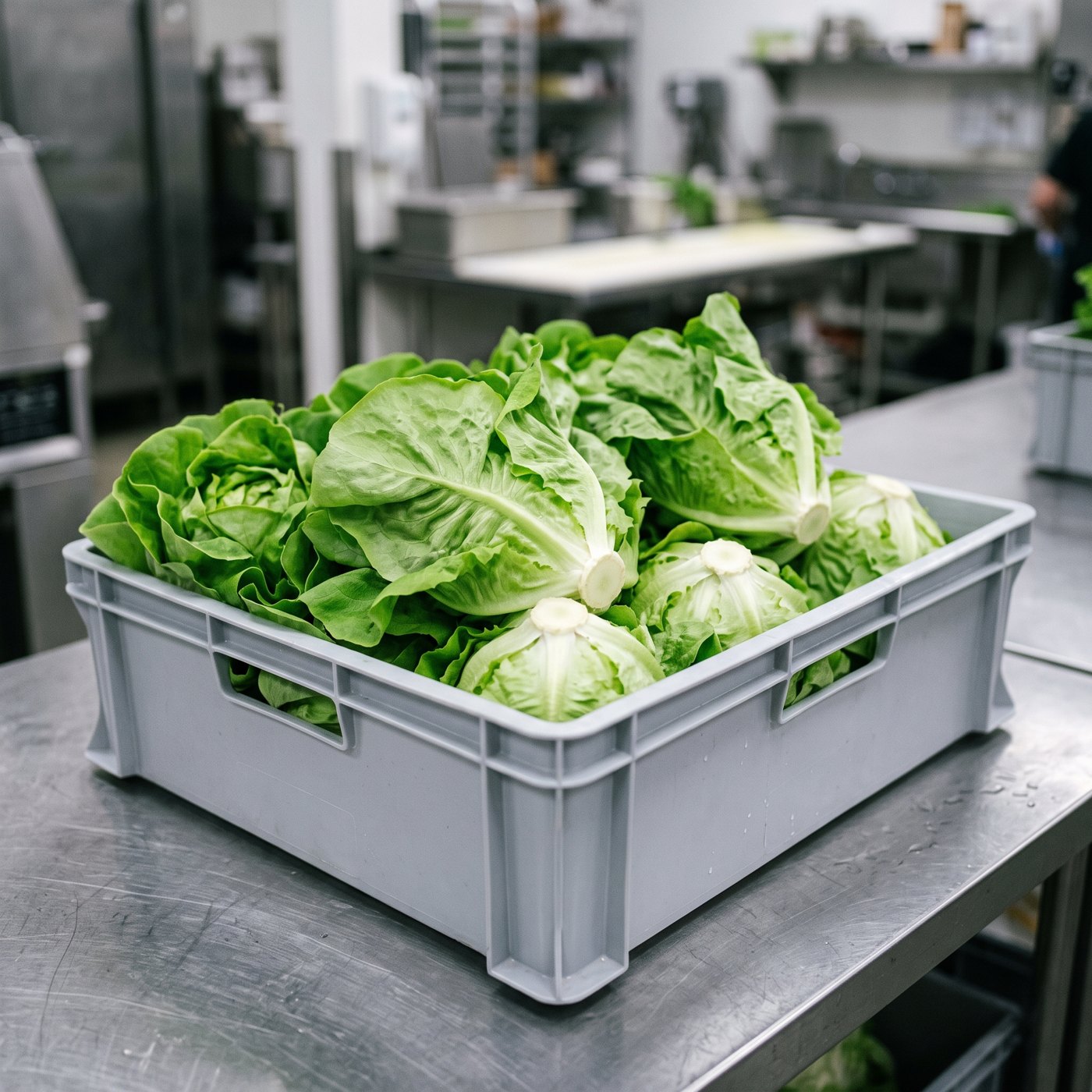 Fresh lettuce harvested on site the same morning
